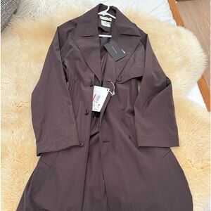 NWT Bottega Veneta Raincoat. Dark Brown, Size 38 (XS)